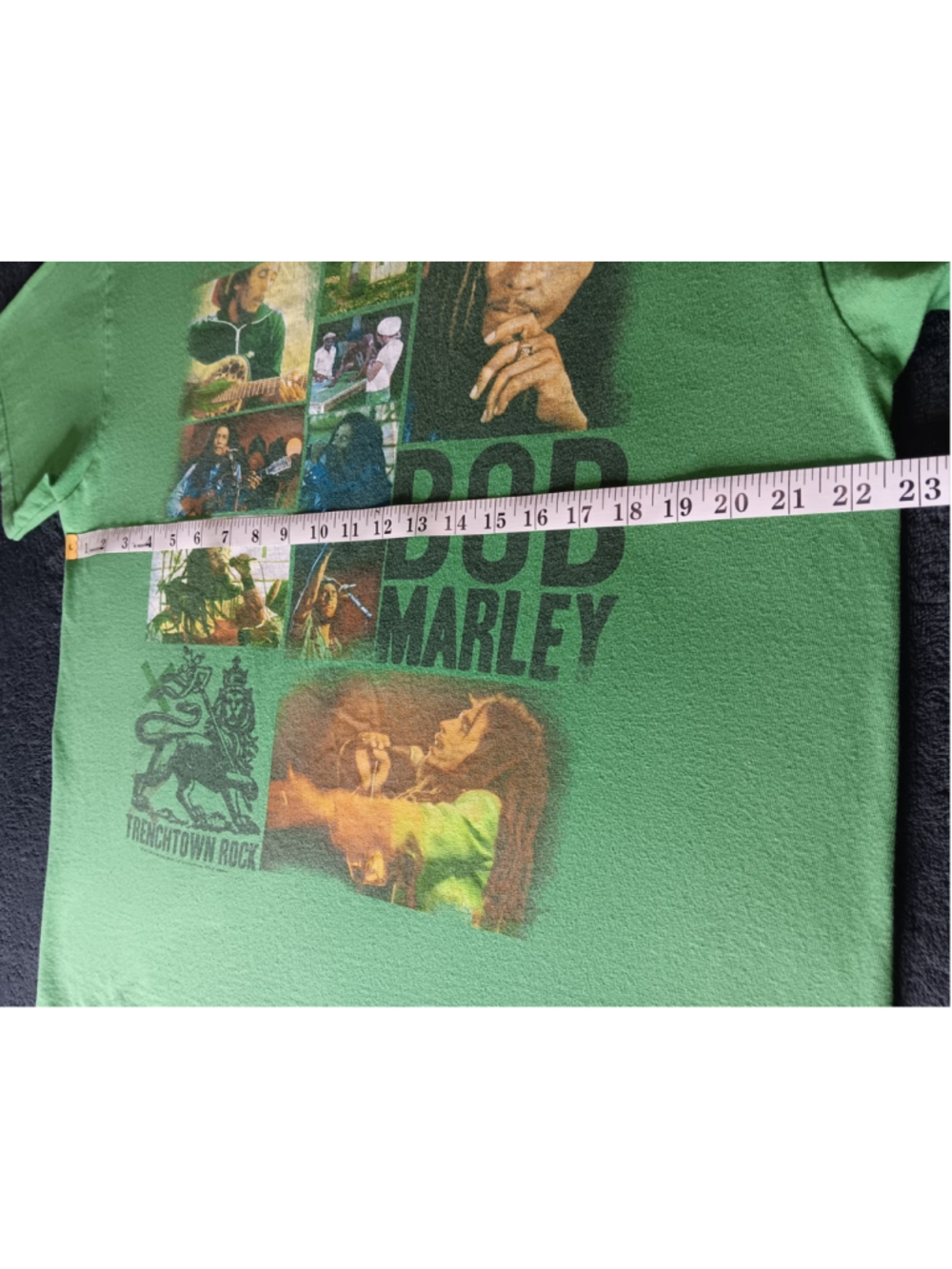 Zion Rootswear Bob Marley Trenchtown Rock Adult XL Band T-shirt Green Reggae - Picture 8 of 10